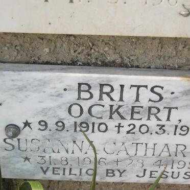 BRITS Ockert 1910-1990 &amp; Susanna Catharina 1916-1999