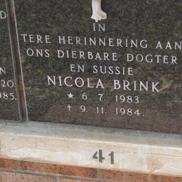 BRINK Nicola 1983-1984