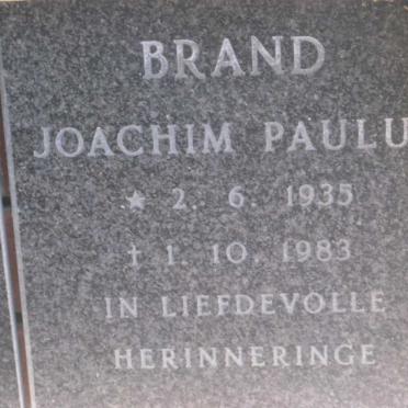 BRAND Joachim Paulus 1935-1983