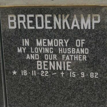 BREDENKAMP Bennie 1922-1982
