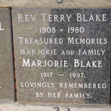 BLAKE Terry 1908-1980 &amp; Marjorie 1917-1997