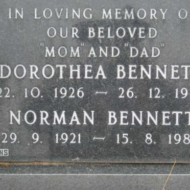 BENNETT Norman 1921-1984 &amp; Dorothea 1926-1974