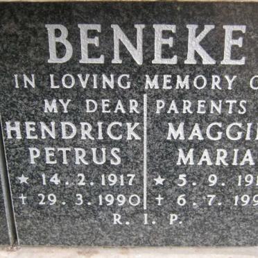 BENEKE Hendrick Petrus 1917-1990 &amp; Maggie Maria 1919-1997