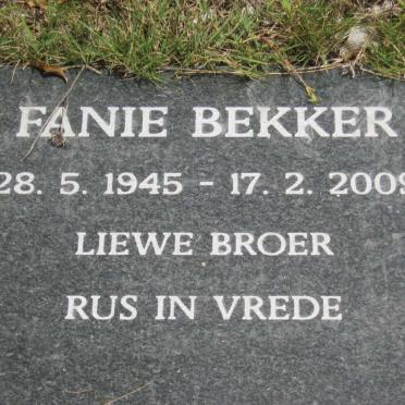 BEKKER Fanie 1945-2009