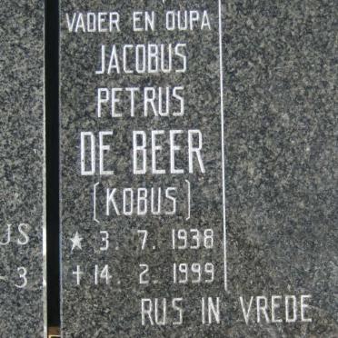 BEER Jacobus Petrus, de 1938-1999