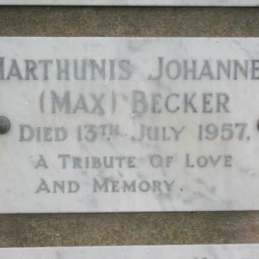 BECKER Marthunis Johannes -1957