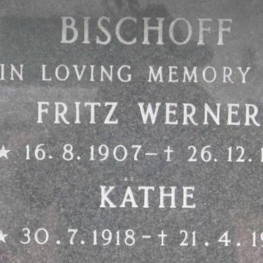 BISCHOFF Fritz Werner 1907-1991 &amp; Kathe 1918-1994