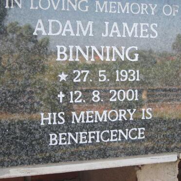 BINNING Adam James 1931-2001