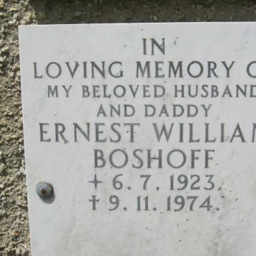 BOSHOFF Ernest William 1923-1974