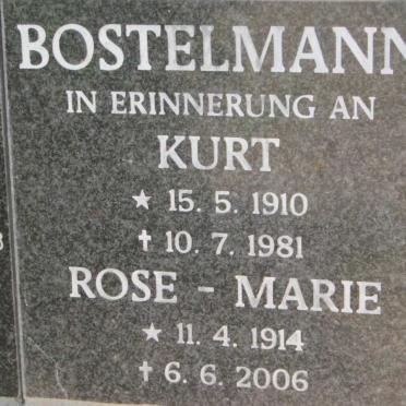 BOSTELMANN Kurt 1910-1981 &amp; Rose-Marie 1914-2006