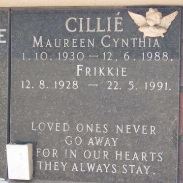 CILLIE Frikkie 1928-1991 &amp; Maureen Cynthia 1930-1988