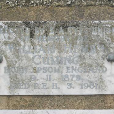 CUMING William Henry 1879-1961