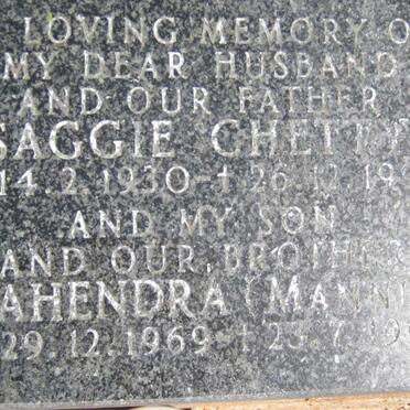 CHETTY Saggie 1930-1994 :: CHETTY Mahendra 1969-1996