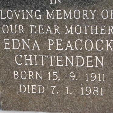 CHITTENDEN Edna Peacock 1911-1981