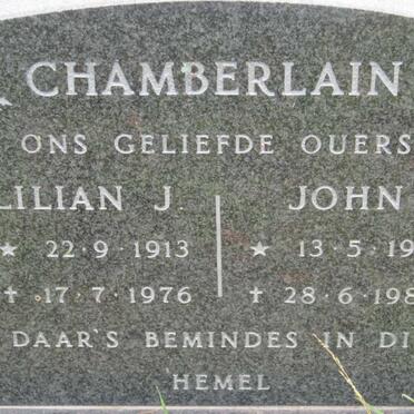 CHAMBERLAIN John 1911-1986 &amp; Lilian J. 1913-1976