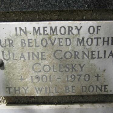 COLESKY Ulaine cornelia 1901-1970