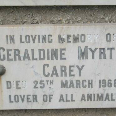 CAREY Geraldine Myrtle -1966