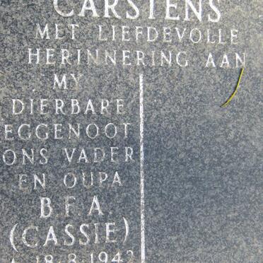 CARSTENS B.F.A. 1942-2000
