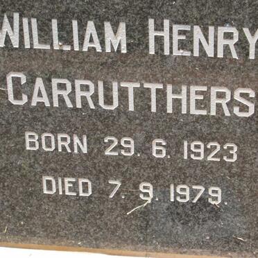 CARRUTTHERS William Henry 1923-1979
