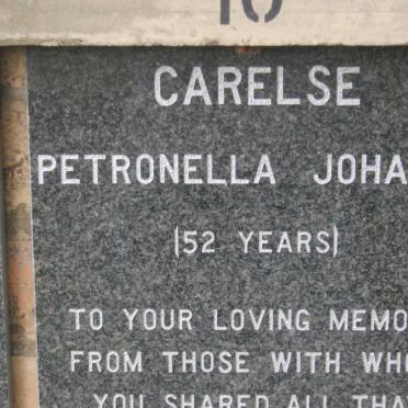 CARELSE Petronella Johanna 