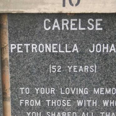 CARELSE Petronella Johanna 