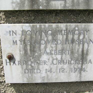 CRUICKSHANKS Albert Harrower -1974