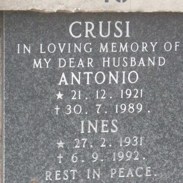 CRUSI Antonio 1921-1989 &amp; Ines 1931-1992
