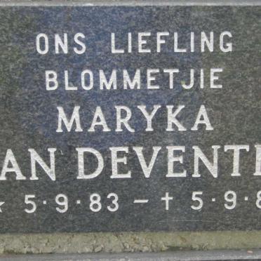 DEVENTER Maryka, van 1983-1983