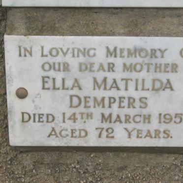 DEMPERS Ella Mathilda -1958