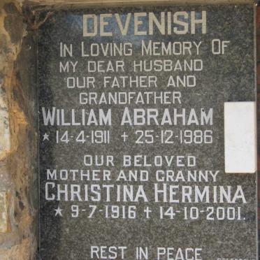 DEVENISH William Abraham 1911-1986