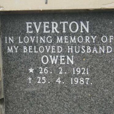 EVERTON Owen 1921-1987