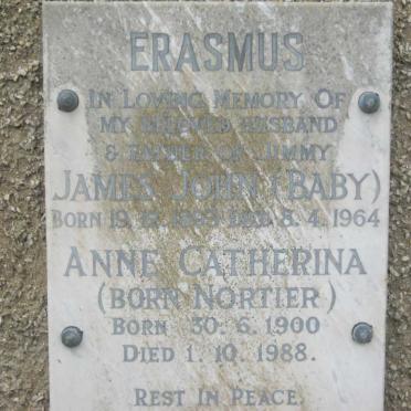 ERASMUS James John 1898-1964 &amp; Anne Catherina NORTIER 1900-1988