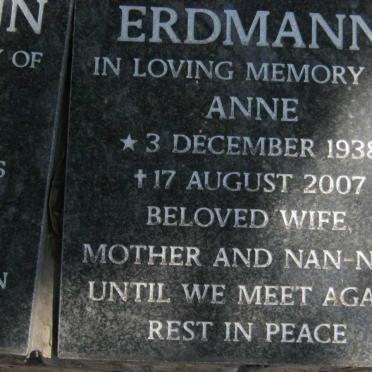 ERDMANN Anne 1938-2007