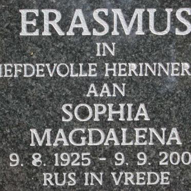 ERASMUS Sophia Magdalena 1925-2006