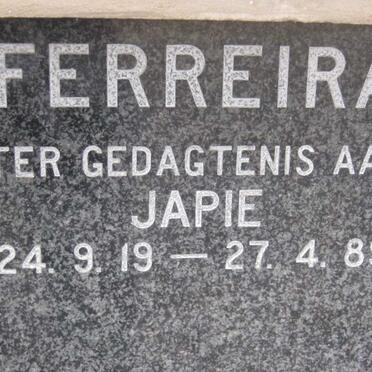 FERREIRA Japie 1919-1989