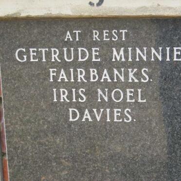 FAIRBANKS Getrude Minnie :: DAVIES Iris Noel