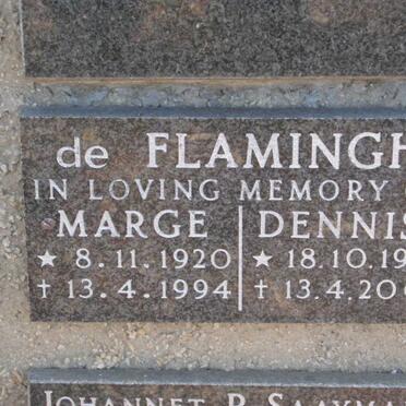 FLAMINGH Dennis, de 1916-2005 &amp; Marge 1920-1994