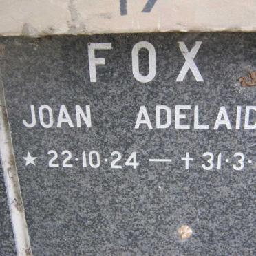 FOX Joan Adelaide 1924-1988