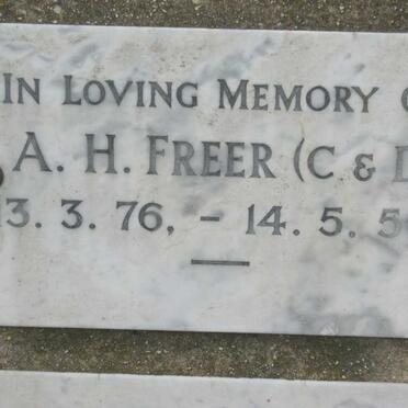 FREER A.H. 1976 :: FREER C. &amp; D. -1956