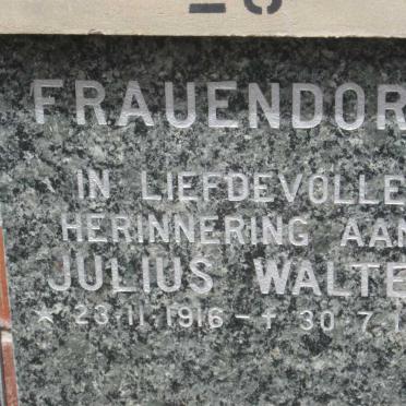 FRAUENDORF Julius Walter 1916-1986