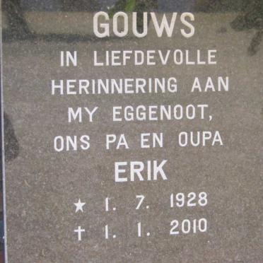 GOUWS Erik 1928-2010