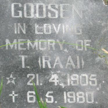 GOOSEN T. 1905-1980