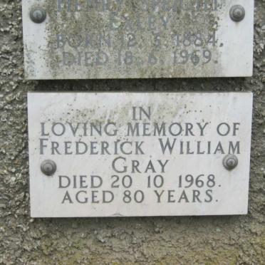 GRAY Frederick William -1968