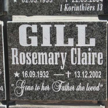 GILL Rosemary Claire 1932-2002