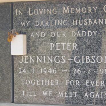 GIBSON Peter, Jennings 1946-1982