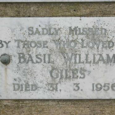 GILES Basil William -1956