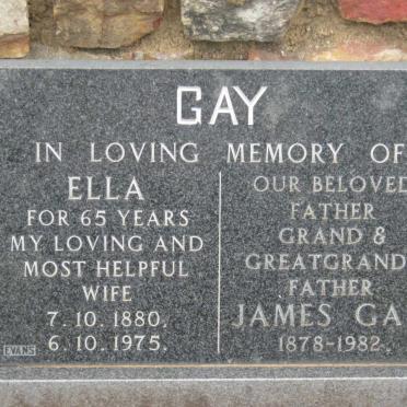 GAY James 1878-1982 &amp; Ella 1880-1975