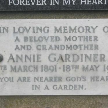 GARDINER Annie 1891-1957