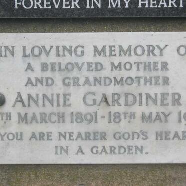 GARDINER Annie 1891-1957