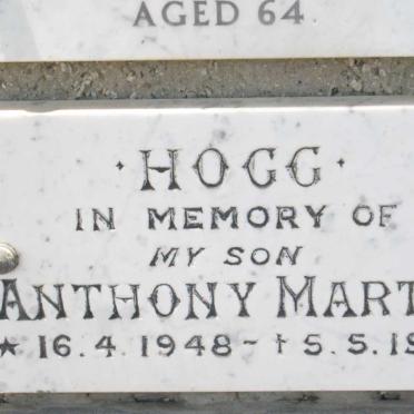 HOGG Anthony Martin 1948-1979